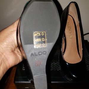 Aldo patent leather wedge